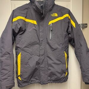 The North Face Men's Charcoal and Yellow Ski Jacket